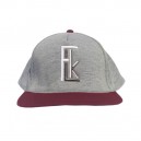 Snapback logo blanc / gris foncé