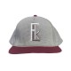 Snapback logo blanc / gris foncé