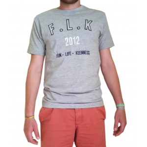 T-Shirt F.L.K 2012 - Gris chiné