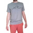 T-Shirt LA VAGUE - Gris chiné