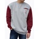 Sweatshirt col rond Gris clair / Burgundy