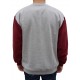 Sweatshirt col rond Gris clair / Burgundy