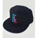 Snapback Noire, logo Bleu Azur / Rouge