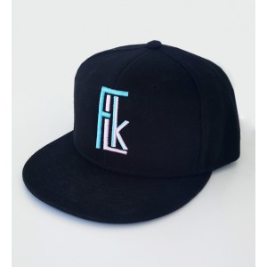 Snapback ARNO - Logo Turquoise / Lilas clair