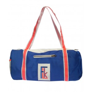 Sac EVIA - Bleu roi / écru / corail fluo