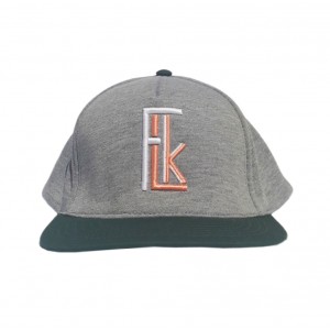 Snapback GREY - Logo blanc / orange