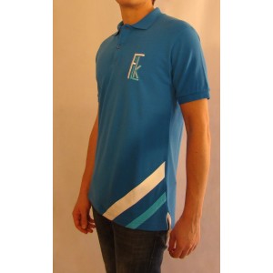 Polo f.l.k Ist - Bleu, blanc, Turquoise