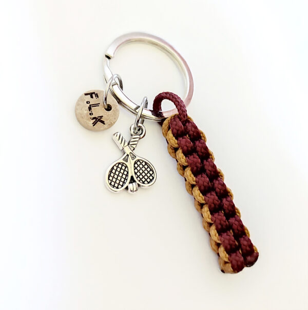 PORTE-CLÉS TENNIS - BURGUNDY