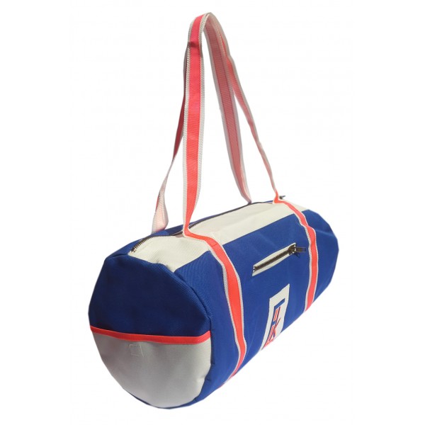SAC EVIA - BLEU ROI / ÉCRU / CORAIL FLUO – Image 2
