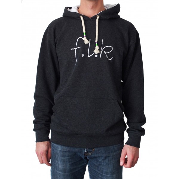 SWEATSHIRT CLASSIC - Détails mauve, blanc et vert fluo sur le cordon