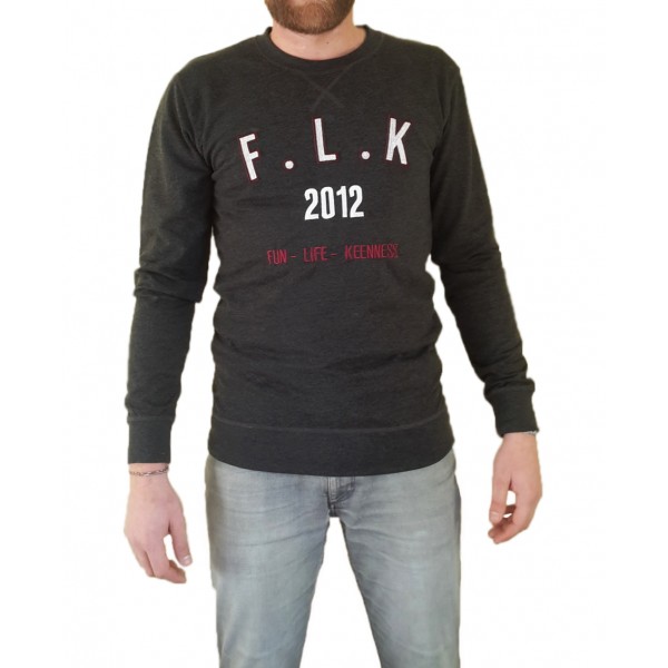 SWEATSHIRT F.L.K 2012 - GRIS CHINÉ FONCÉ